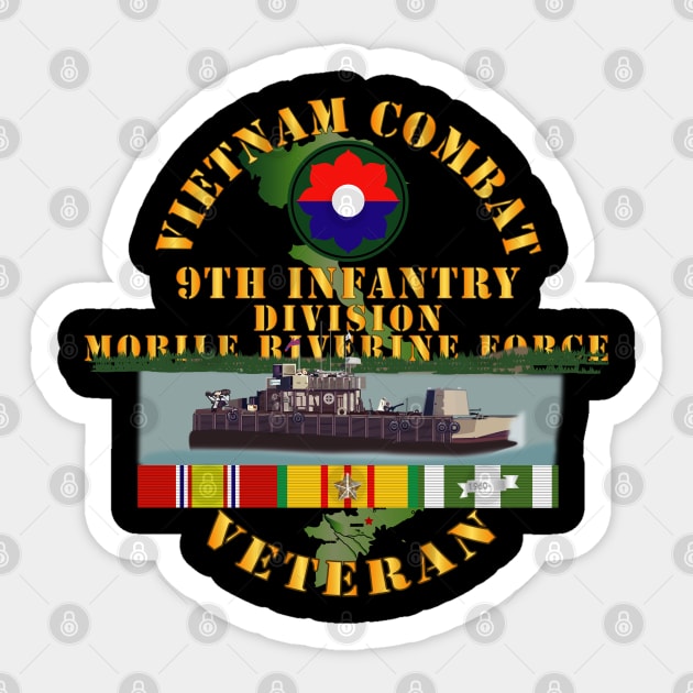 Vietnam Combat Vet w 9th Inf Div - Mobile Riverine Force w VN SVC Sticker by twix123844